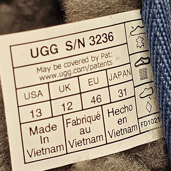 New Mens Ocean Blue Gray UGG  Neumel Classic Boots Shoes Lace Up 3236 13 USA 46 - Picture 11 of 11